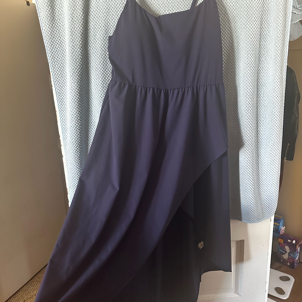 HALARA Asymmetrical Navy Dress